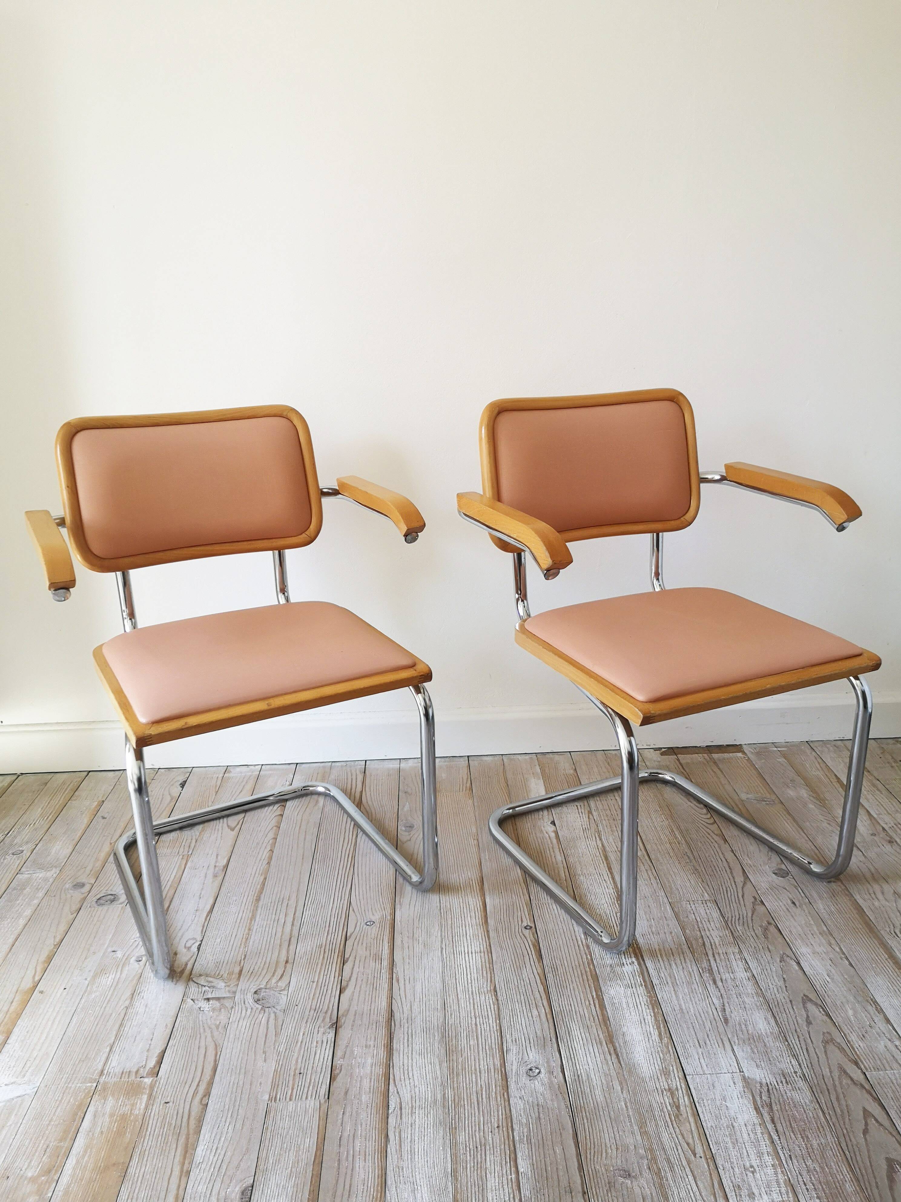 Pair of armchairs by Marcel Breuer 1980