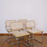 4 chairs cannage and chrome