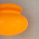 Vintage Space Age Orange Glass Pendant Light
