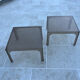 Pair of smoked plexiglass coffee tables 1970 side tables