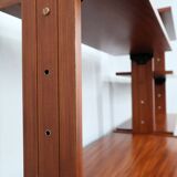 1950s teak modular wall unit with drop-front bar