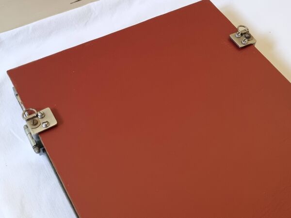 Miroir mural triptyque pliable, années 60, 120 x 85 cm