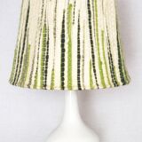 Large ceramic lamp with unique shade