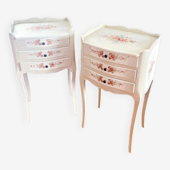 Pair of romantic bedside tables