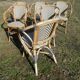Lot de 6 fauteuils bistrot de terrasse en rotin type "parisienne"