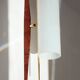 Modernist adjustable wall lights in teak and brass – 1950