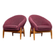 Lounge Chairs in Hand-Stitched Jacquard Upholstery by Sándor Palócz, 1968