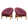 Lounge Chairs in Hand-Stitched Jacquard Upholstery by Sándor Palócz, 1968
