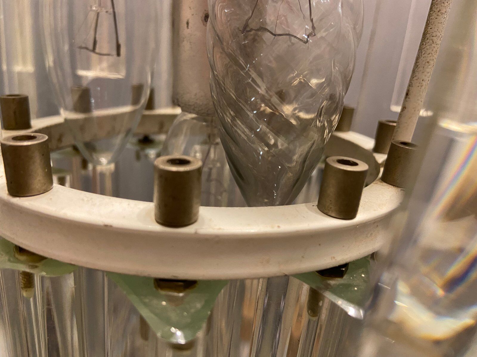 Italian Modernist Murano Glass Prism Chandelier, 1970s