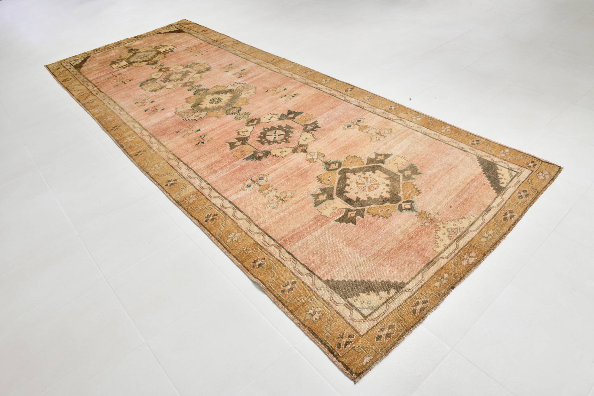 5x14 Long Wide Vintage Runner Rug, 162x420Cm