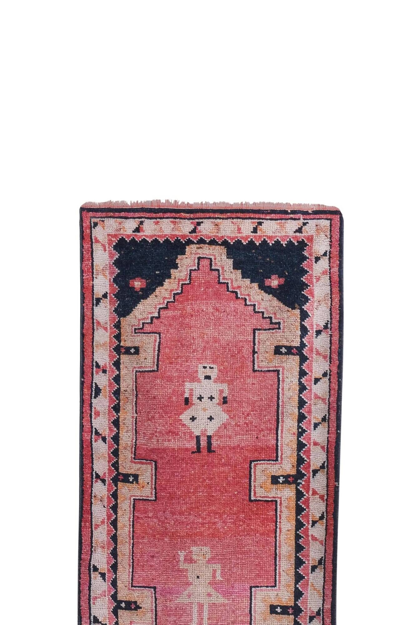Vintage Turkish hallway rug 97x305 cm