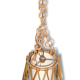 Chandelier hanging Wicker rattan of the years 60/70