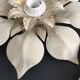 Pair metal flower sconces