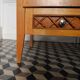 Cabinet vintage wood and rattan braces