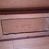 Oil on panel, still life with fish