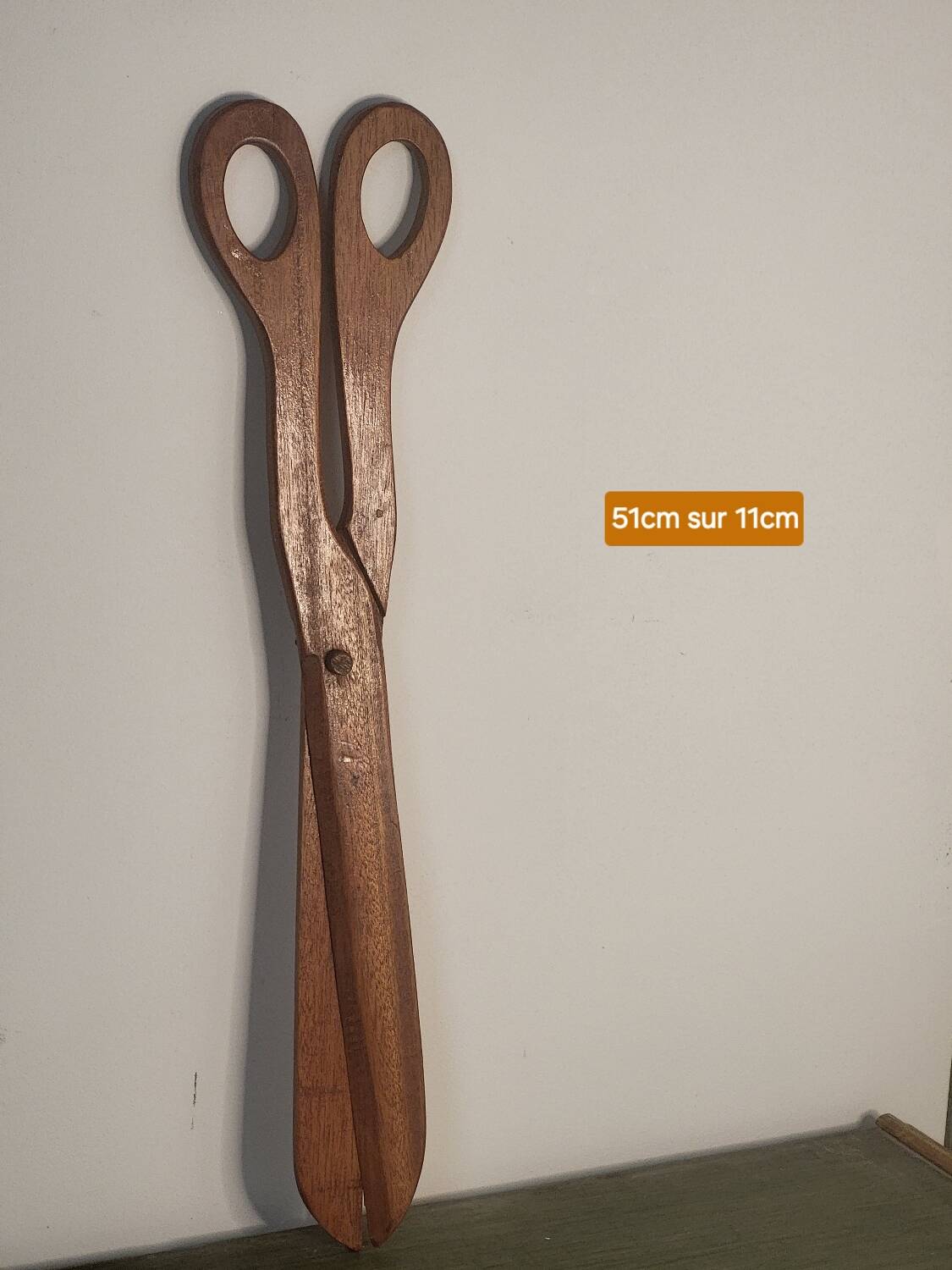 Giant wood scissors