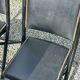 Set of 6 folding chairs, 70s design, 3 leather, 3 moleskin
