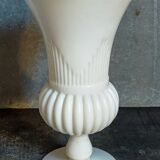 Antique milk glass baluster vase early 20th century