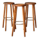 Set of 3 wooden bar stools