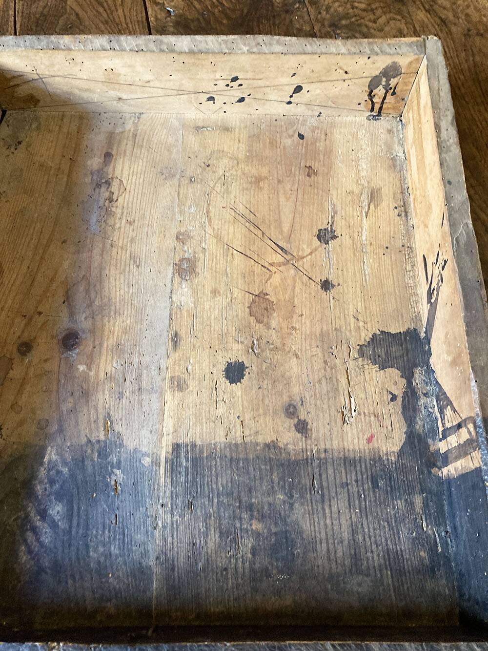 Square farmhouse table in solid oak