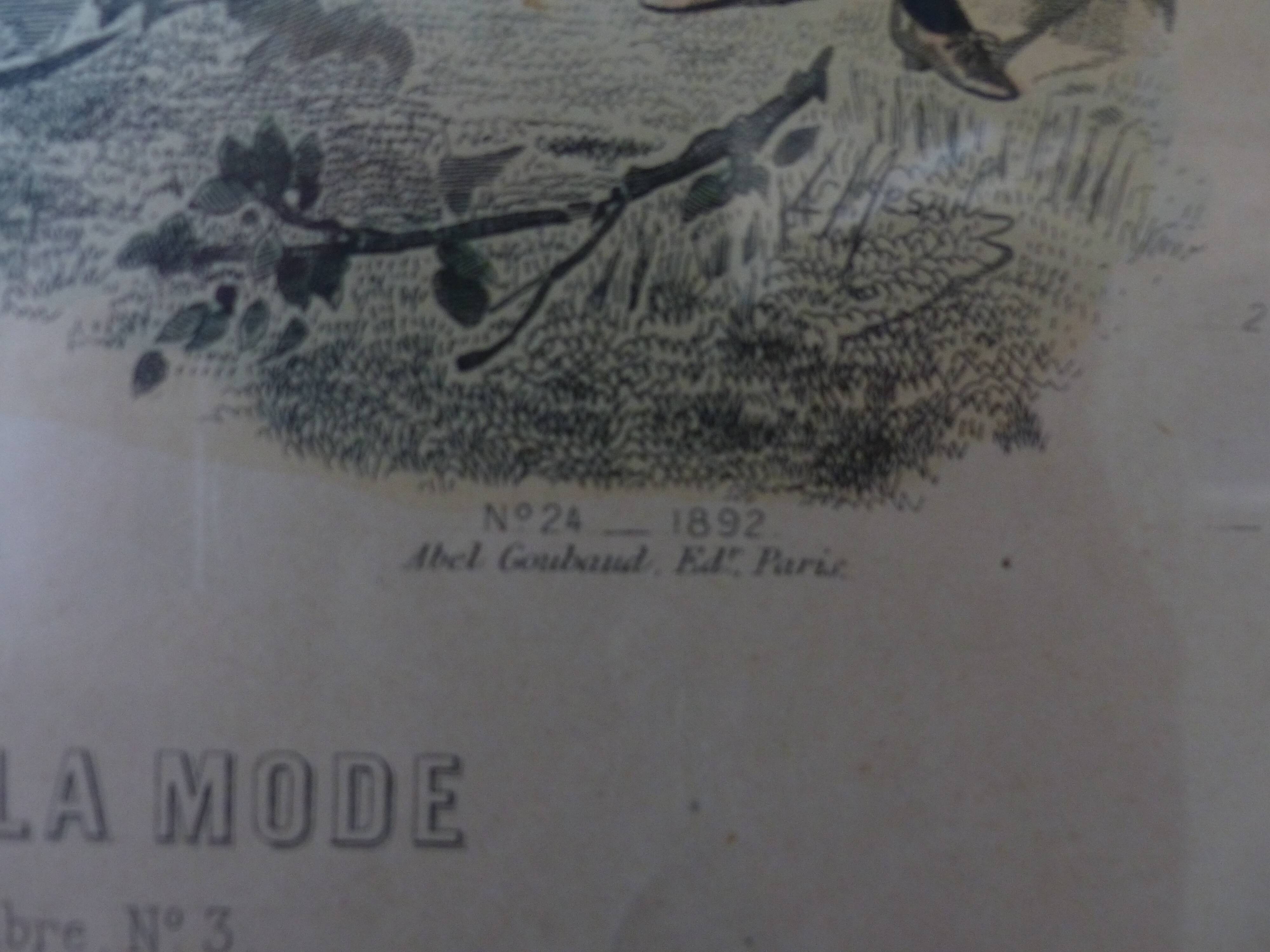 Lithograph of the 19th "the fashion monitor"