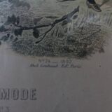 Lithographie du 19° "le moniteur de la mode"