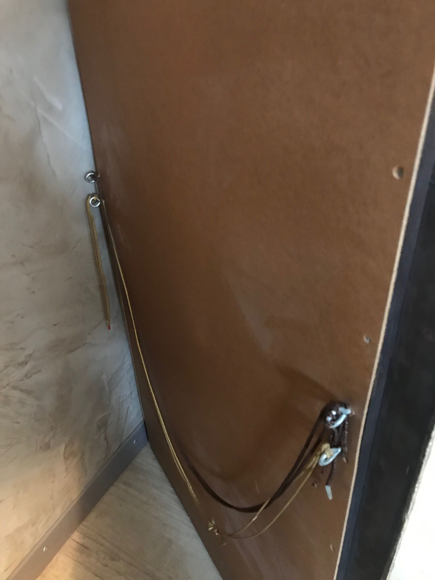 Golden wood mirror - 140x88cm