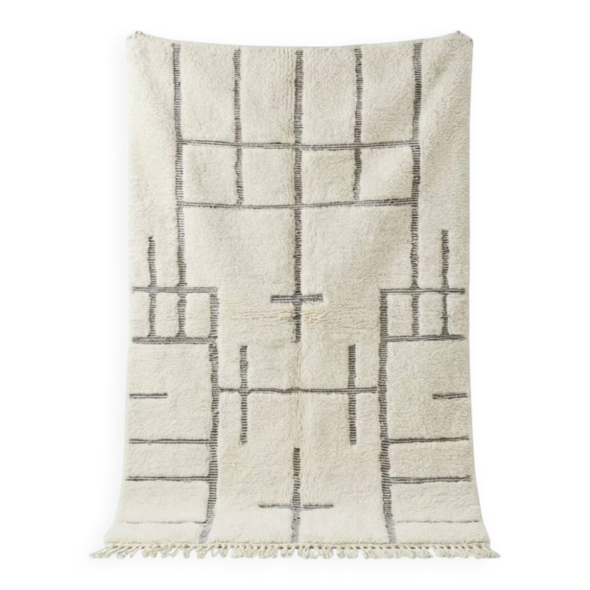 Aman graphic Berber wool rug