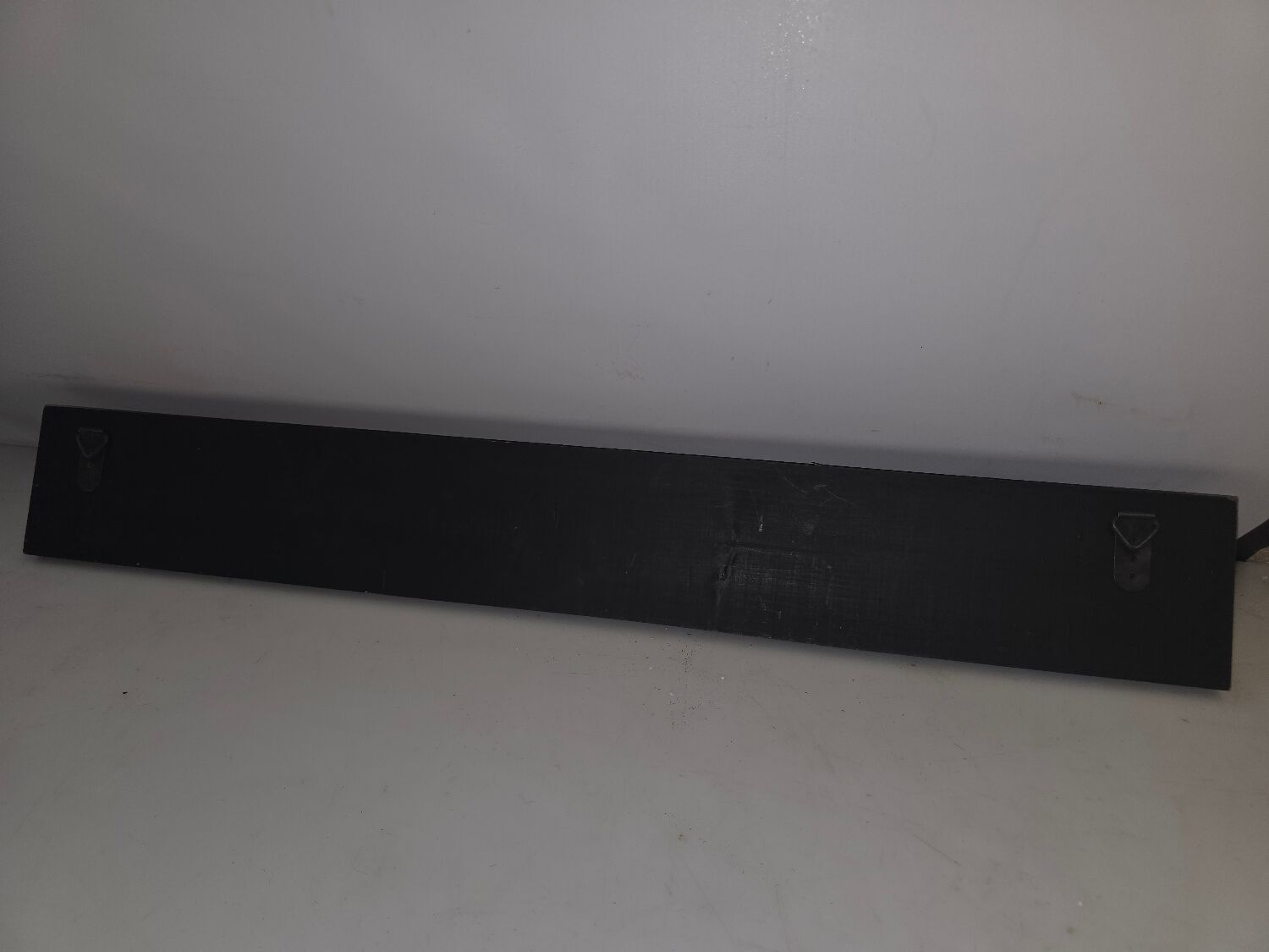 School coat rack with patinated black wooden labels 0