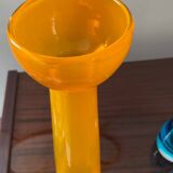 Trio of vintage glass paste vases