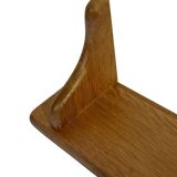 Vintage oak wall shelf book shelf 1970s wood minimalist design