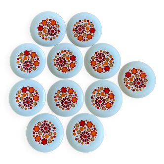 Set of 11 Bavaria porcelain plates