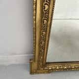 Louis XVI style mirror in wood and gilded stucco, 19th century