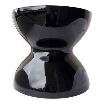 Vase diabolo noir en verre Nelsson