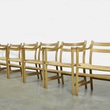 Set of six Danish oak diningchairs , CH46, by Hans J. wegner for Carl Hansen & Son, 1970s