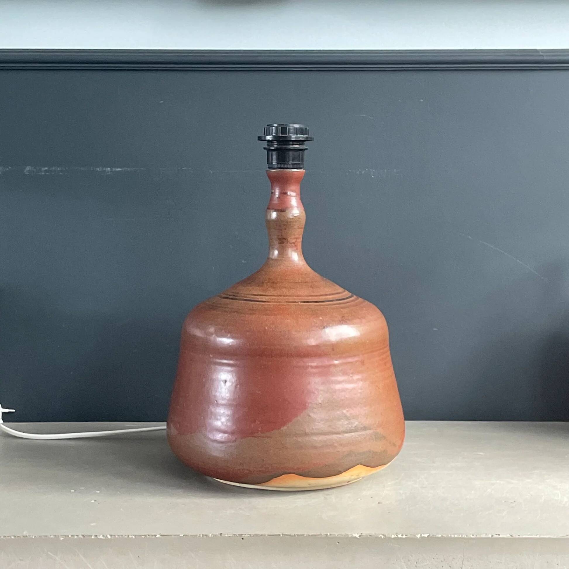 Pied de lampe vintage en céramique