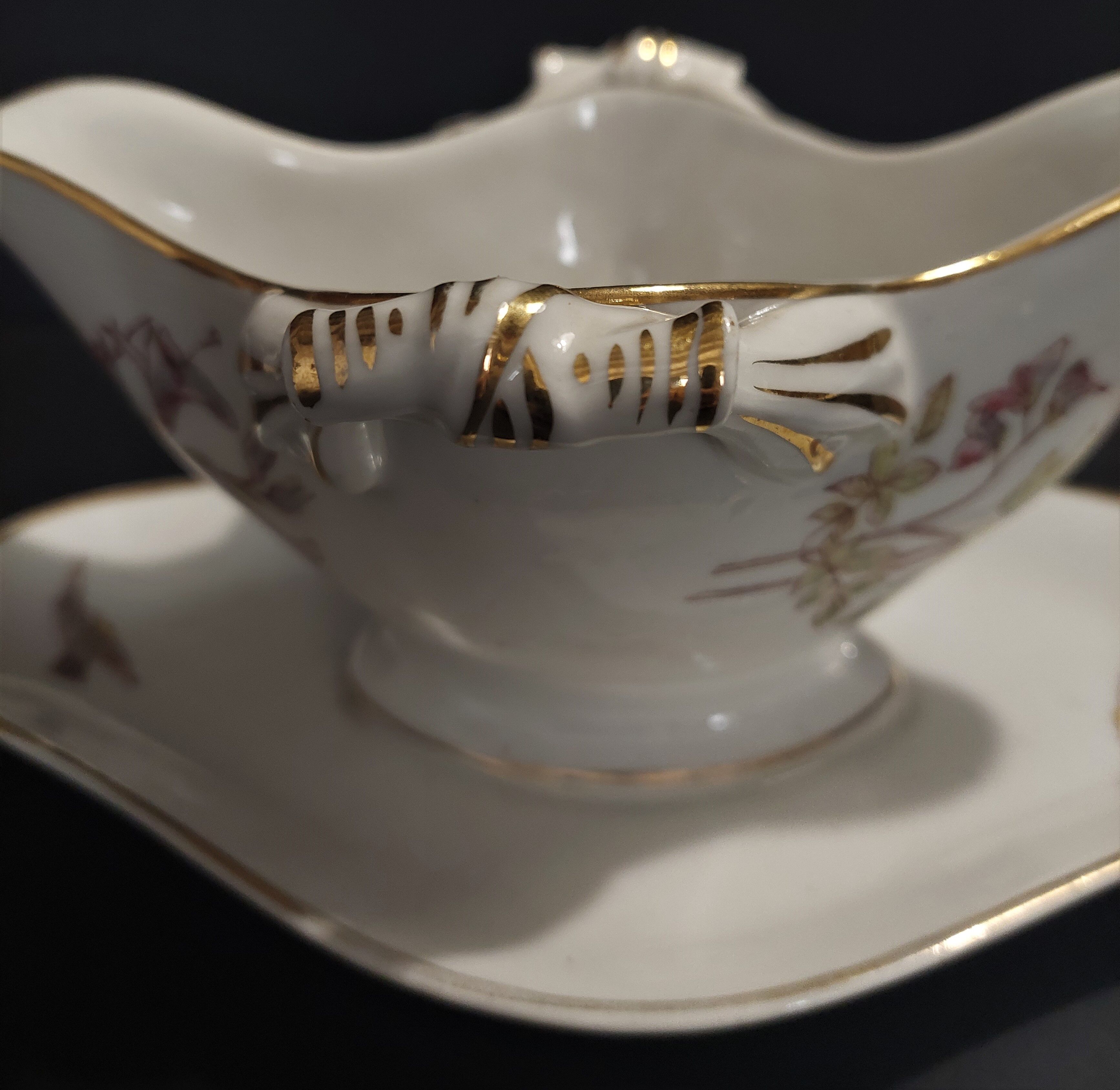 Saucière in porcelain of paris early twentieth century