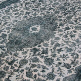 Modern overdyed persian carpet handmade traditional red wool area rug - 214x319cm