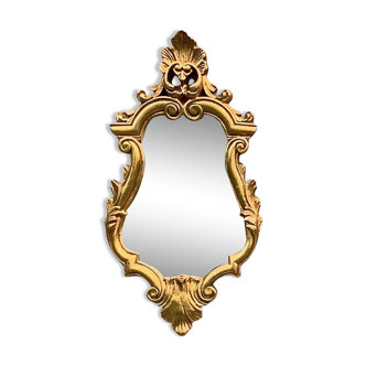 Vintage Rococo wall mirror in gilded resin