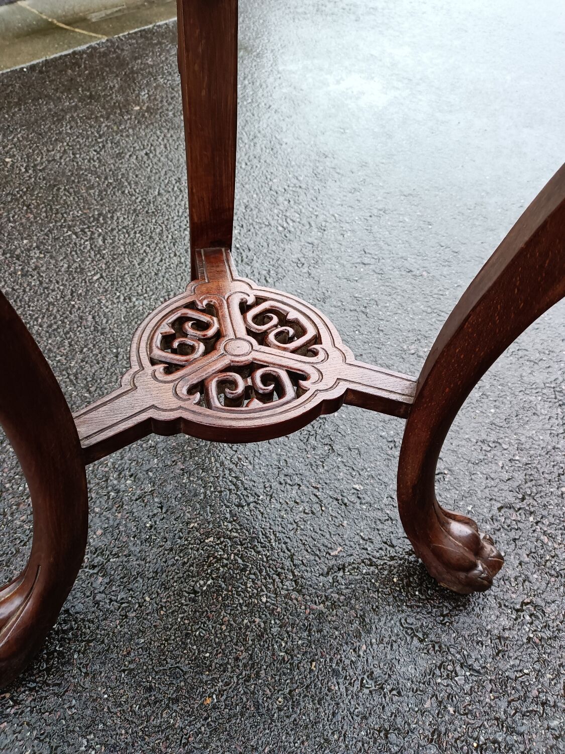 Sellette ancienne table d'appoint plateau marbre