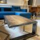 Wood and metal coffee table (artisan carpenter)