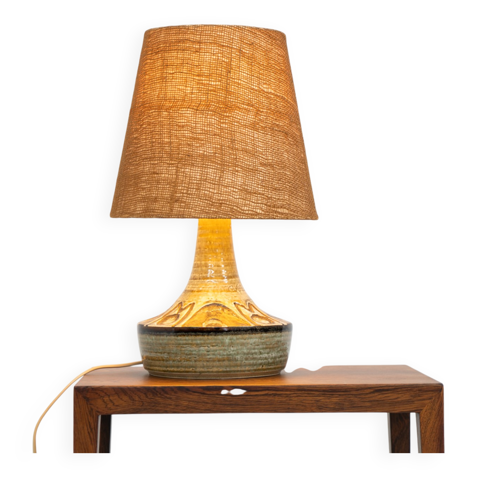 Ceramic table lamp by Søholm for Bornholmsk