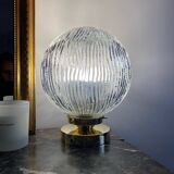 Table lamp with vintage xxl globe