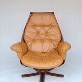 Lounge Swivel Chair by Hans Brattrud for Hove Mobler, 1970s