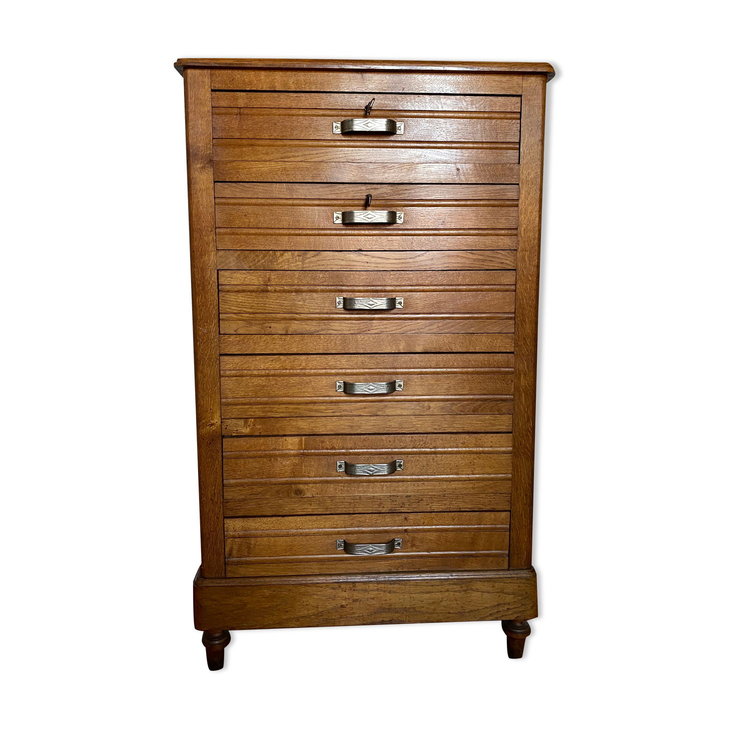 Commode -semainier vintage 6 drawers. Light oak wood furniture in very good condition