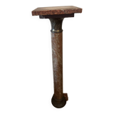 Red griotte marble column with brass insert - Napoleon III