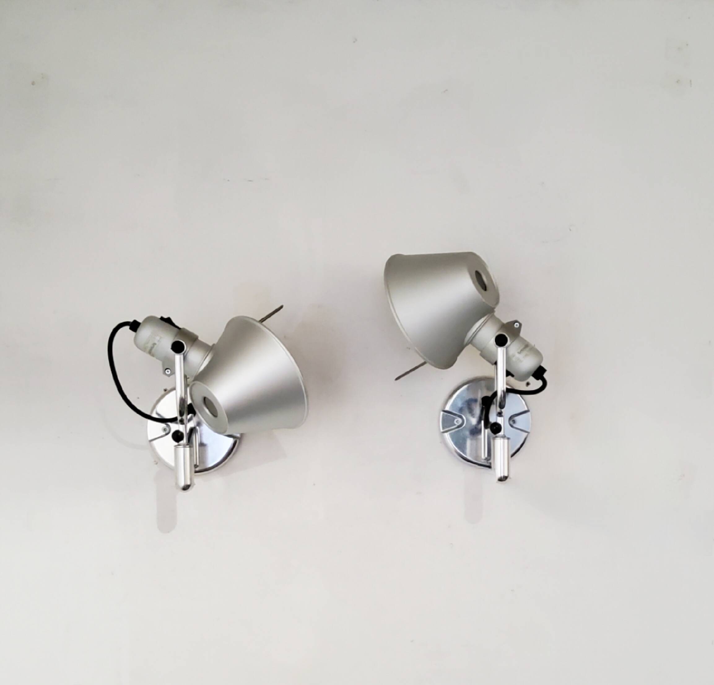 Pair of Tolomeo Artemide wall lights – Italian design – aluminum