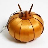 Very rare Mid Century Modern birch bentwood lamella tripod Table Lamp