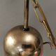 Original Belid T 391 pendant light in gold-coloured metal and smoked glass