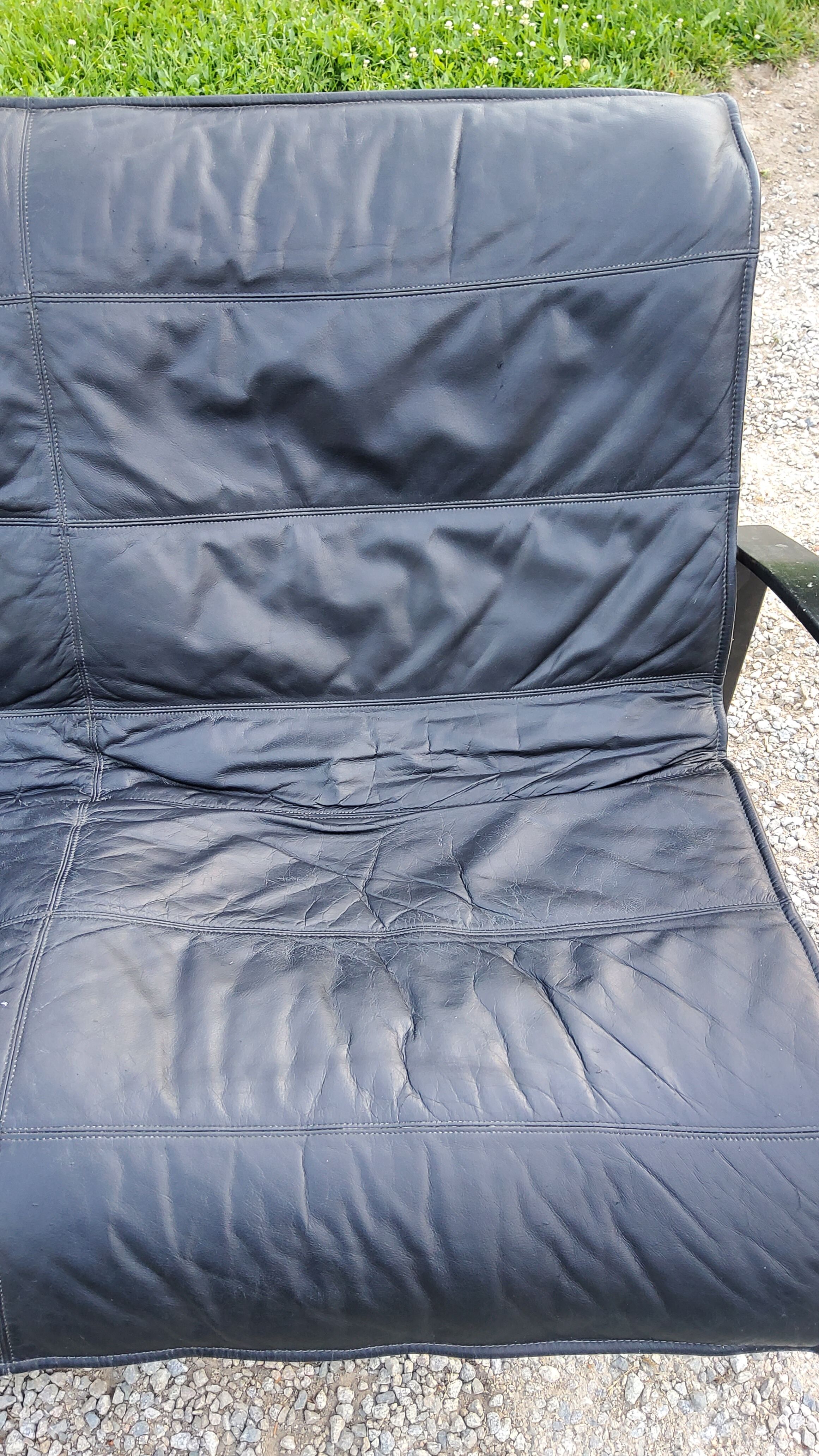 Pair of Scandinavian leather sofas from Tord Björklund